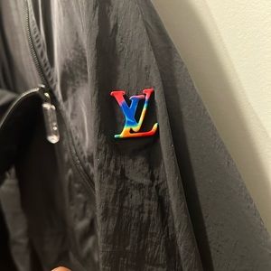 Louis Vuitton mens 2054 capsule collection black hooded windbreaker!